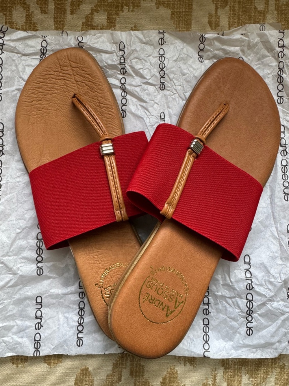 NWOT Andre Assous Nice Sandal in Red